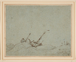 A Ship dismasted in a Storm