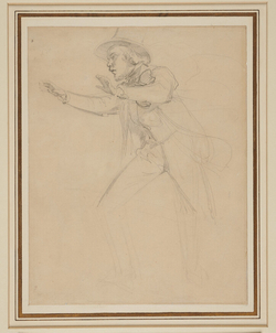 Recto: Sketch-portrait of a Conductor 
Verso: Virgin Mary