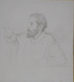 Portrait of Jules Amigues, facing left