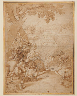 A cavalry battle