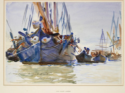 Italian Sailing Vessels at Anchor