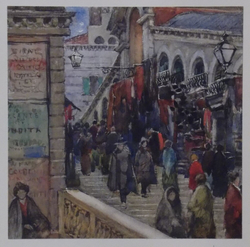 Street Scene, Venice (Rialto Bridge)