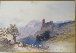 View of a Highland Loch and ruined Castle