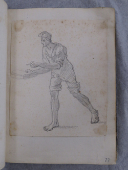 Figure of a Man moving to left