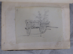 Sketch of a Cart with Plants in it