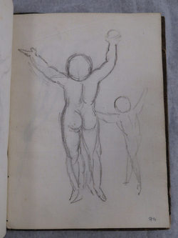 Recto: Back View of a nude Figure
Verso: Brief Sketch of a nude Figure