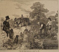 Two Men Were Filling in a Grave