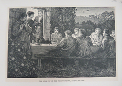 She stood up in the window-opening, facing the men
