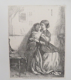 Turning from the loom, she kissed Edgar affectionately