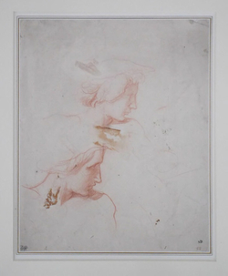 Two Studies of a Young Man's Head and Shoulders