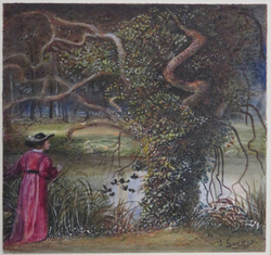 Trees in a Wood by a Pond