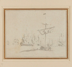 An Advice Yacht with a Council-of-war in the Dutch Fleet