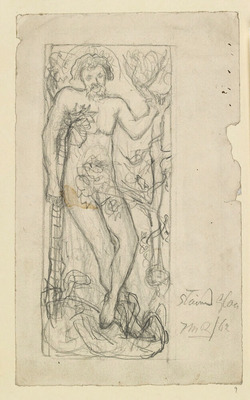 Study of Adam for a stained glass window