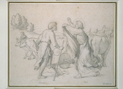 The Prophet Elijah casting his Mantle over Elisha