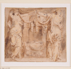 A pair of caryatids