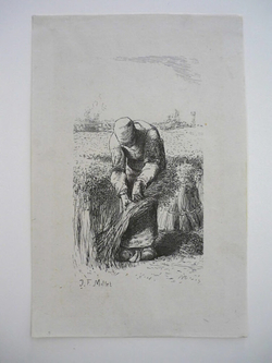 Stook Making (Woman Pulling Flax)