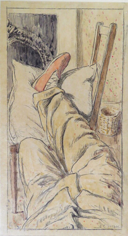 Portrait of the Artist's Right Leg resting on a Chair