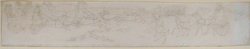 A mail coach overtaking another while frightened geese and pigs scatter and a horseman is thrown