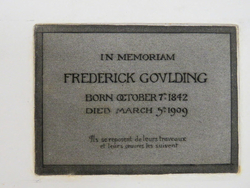 In Memoriam: Frederick Goulding