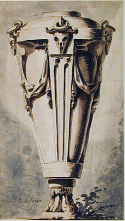 Design for an urn ornamented with bucrania
