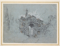 Recto: The Ruined Arch at Kew Verso: Sketch of an urn