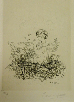 Girl and Butterflies