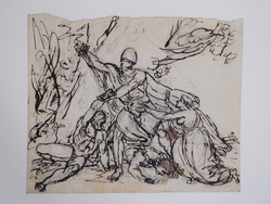 A Group of Figures in violent Action