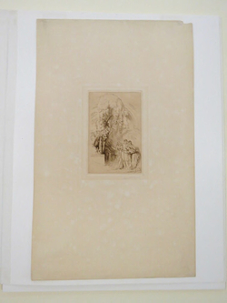 Four figures in a wooded landscape