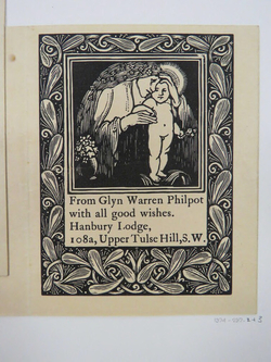 Christmas card with the Virgin and Child
