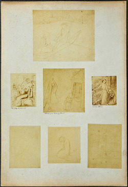 Studies for 'The Gay Goshawk', 'Wreck of a Sailing Boat', ' Lady Clare', and other sketches