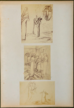 Three studies for 'Sir Galahad'