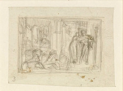 Compositional Sketch for 'The Flight of Madeline and Porphyro'