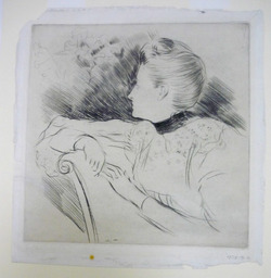 A seated woman