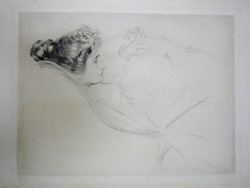 A seated woman reading