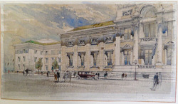 Perspective view of projected extensions to the Ashmolean Museum