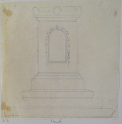 Design for a rectangular monument on a stepped base
