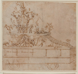 Design for a festive chariot with the Triumph of Venus