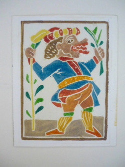 Illustration for Rabelais 'Pantagruel', letterpress on back