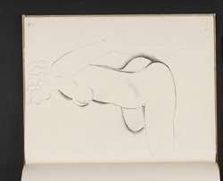 Seated female nude facing towards left