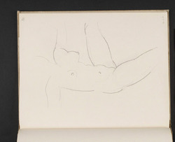 Female nude with left leg raised