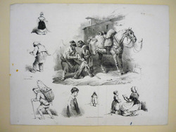 Various figure studies, numbered 'No.18'