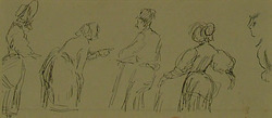 Recto: Studies of Standing Figures
Verso: fragmentary landscape