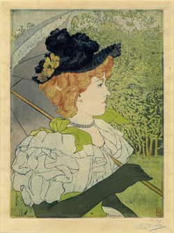 Woman with a parasol, or Femme a l'ombrelle