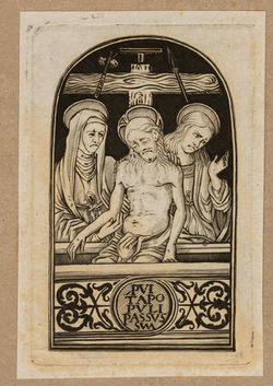 The Man of Sorrows with the Virgin and St John