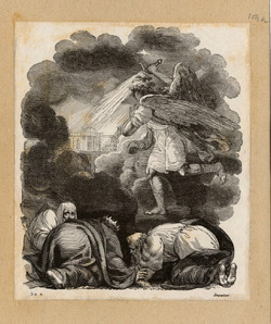 David repentant before the angel