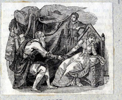 The Baroness de Granville and the minstrel