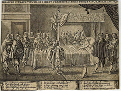 Death-bed of Frederik Hendrik