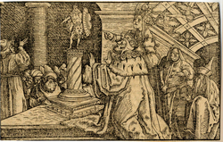 Recto: Solomon's idolatry, possibly
Verso: letterpress