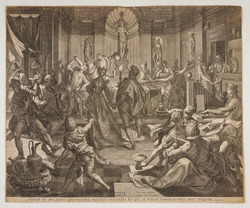A house of ill-fame, allegory against venereal disease