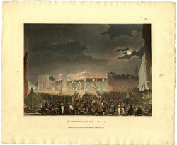 View of the fair in Smithfield at night